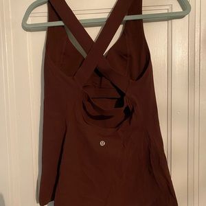 Maroon lululemon activewear top, size 6. Gently used